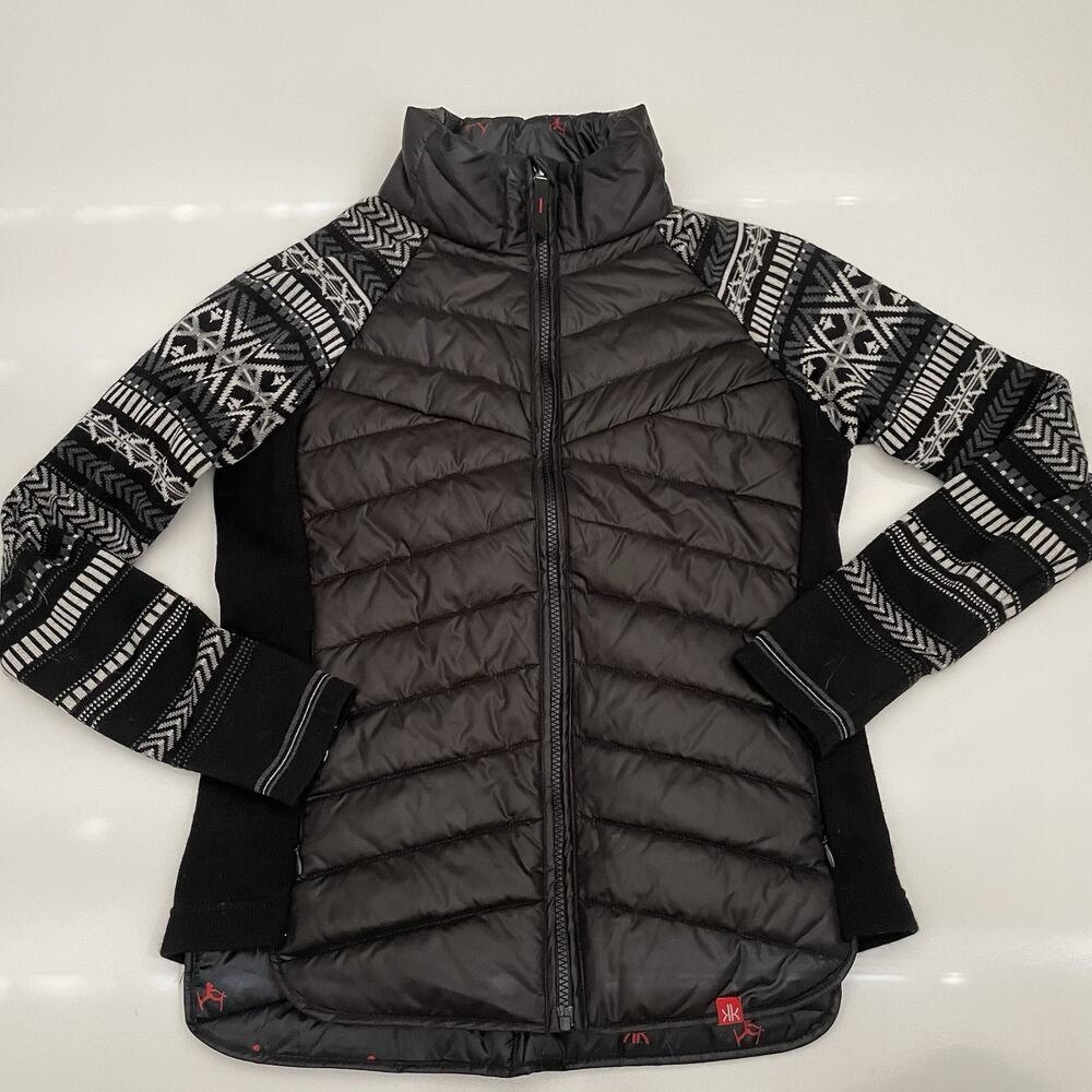Krimson Klover Switchback Hybrid Jacket Black Nordic Full Zip Women's Medium EUC